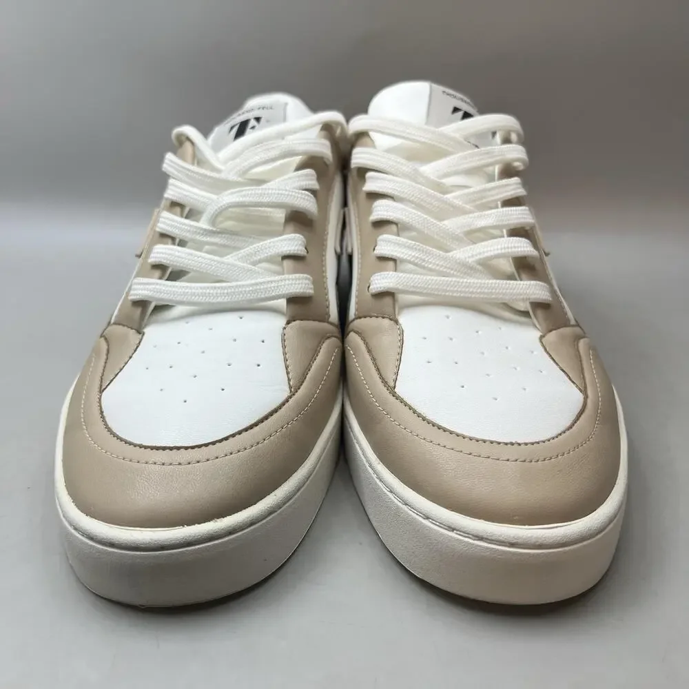 Thousand Fell Court Lace Up Shoes Men Size 9.5 White Brown Comfort Low Sneakers